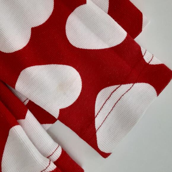 Hanna Andersson Crossover 2 Piece Pajama Set Hearts Red Girls 8 Long Sleeve - Picture 6 of 14